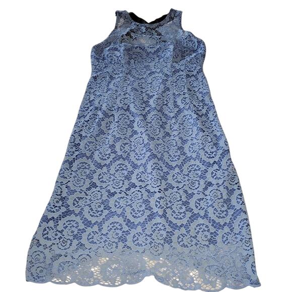 Nanette Lepore Dresses & Skirts - 2/$30 Nanette Lepore Dress Cornflower Blue Lace Black Ribbon  Size 6